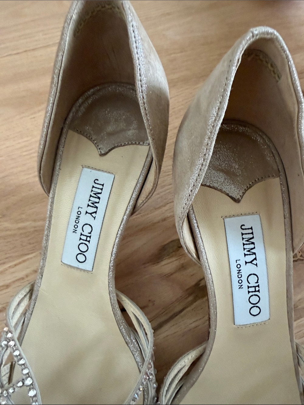 Jimmy Choo - Suede Patterned D'Orsay Pumps - Picture 2 of 5